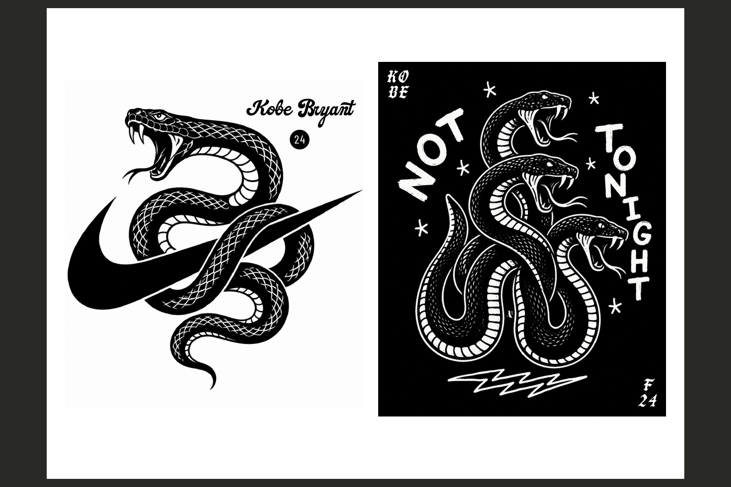 Kobe Bryant logo and apparel graphics