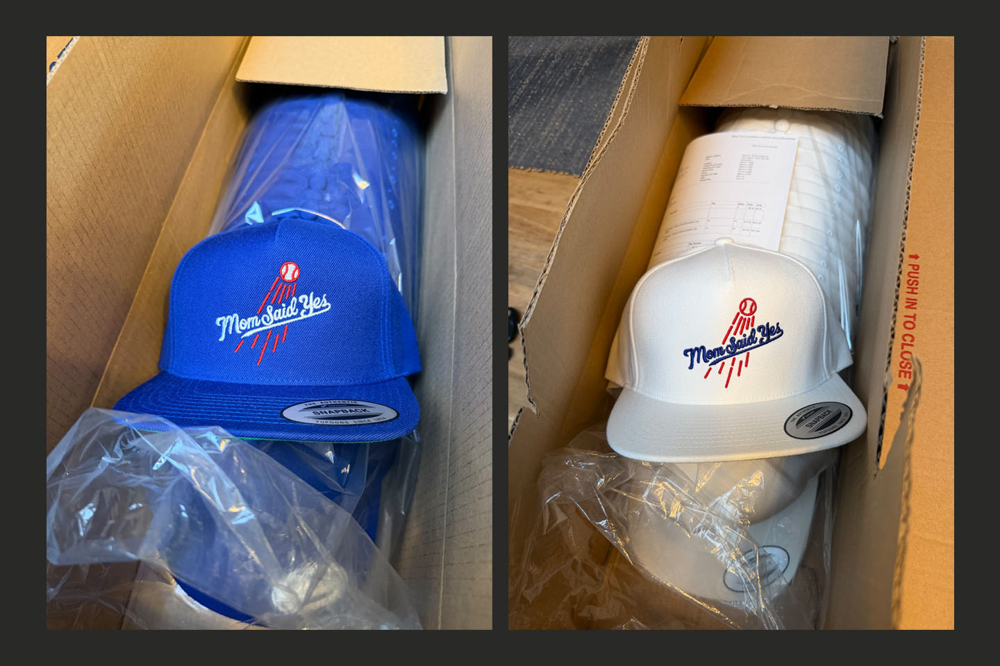 Mom Said Yes hats