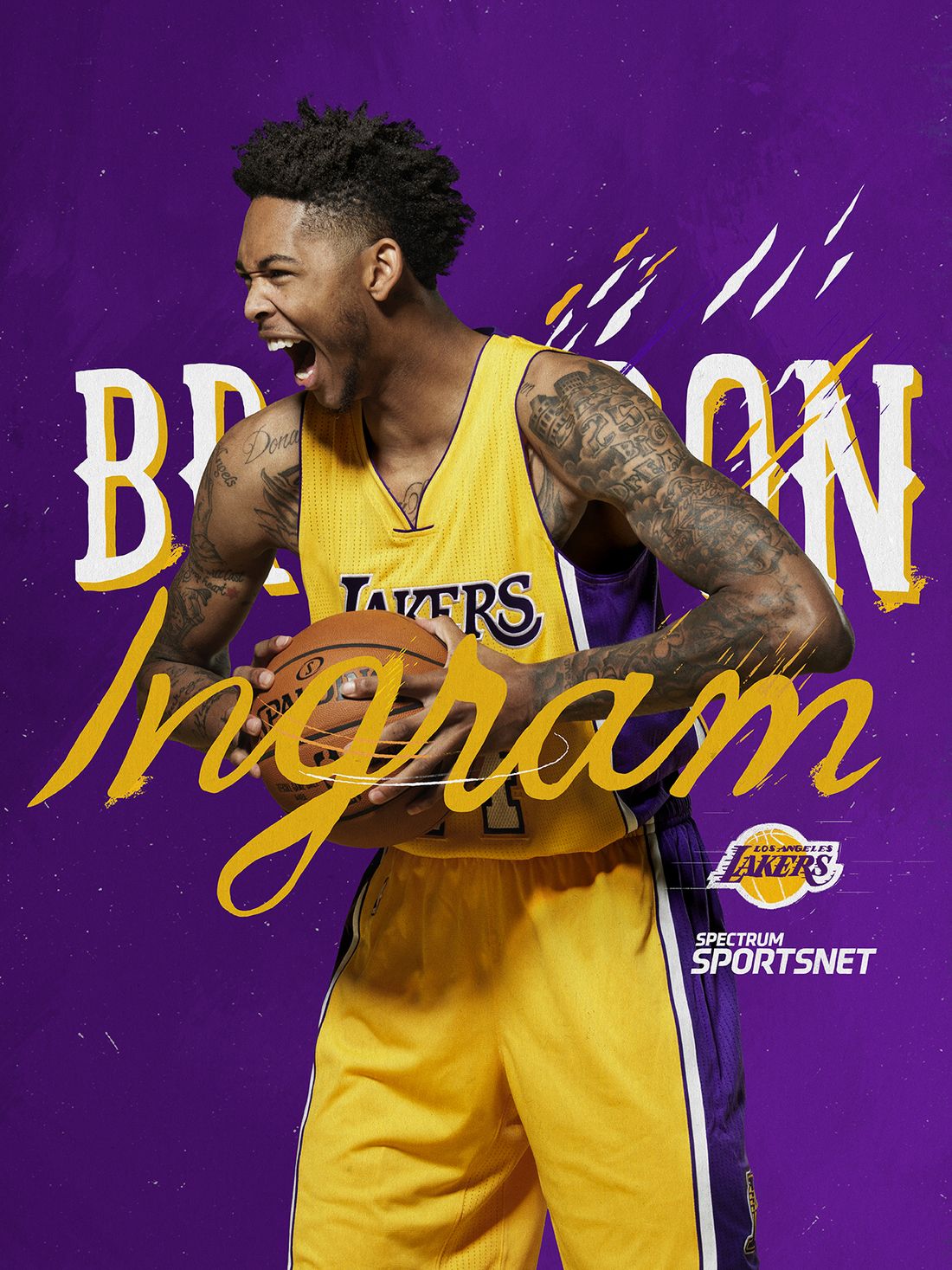 Brandon Ingram poster with hand-lettered name treatment