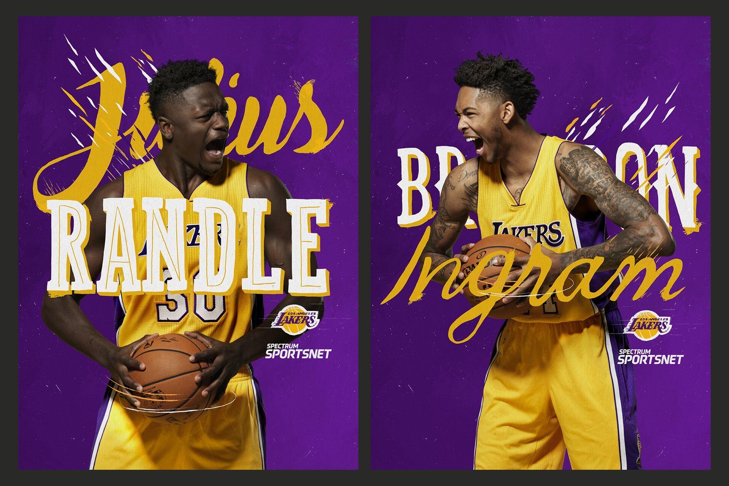 Randle and Ingram posters shown side by side